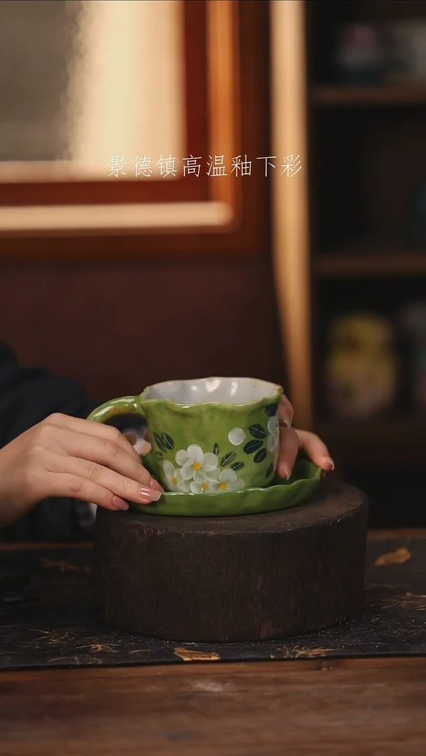 陶瓷景德镇高温釉下手绘陶瓷@L004@