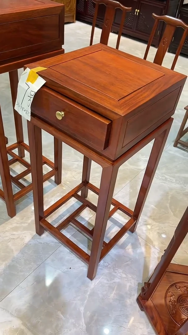 花梨木类成套家具带抽花架38*38*88