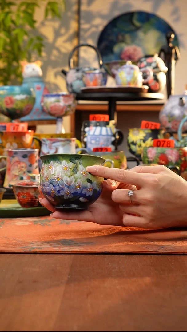 瓷片景德镇手工手绘239