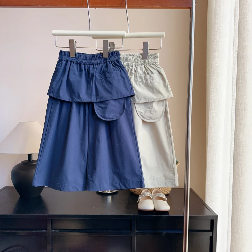 现货【如柚】100棉九分裤6040春夏装女宝洋气百搭舒适文艺休闲裤