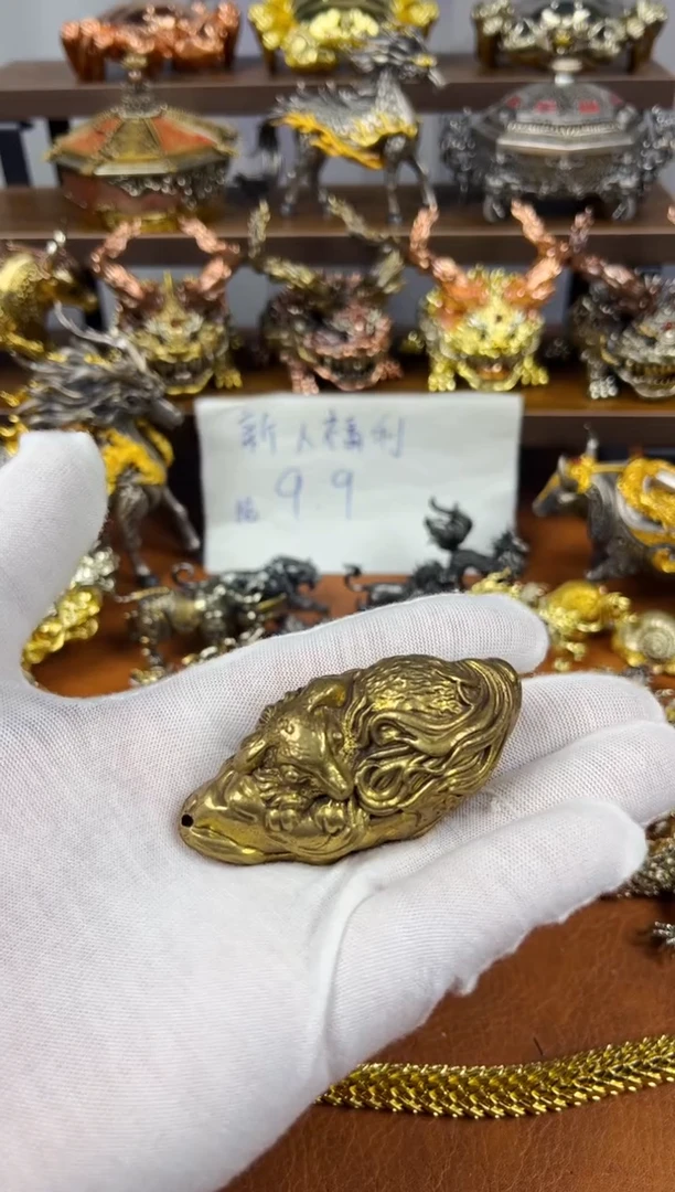 老狐狸手把件复古