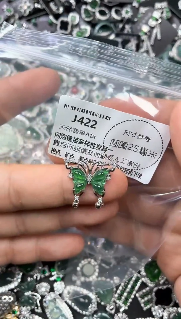 翡翠未镶嵌颈饰J422吊坠