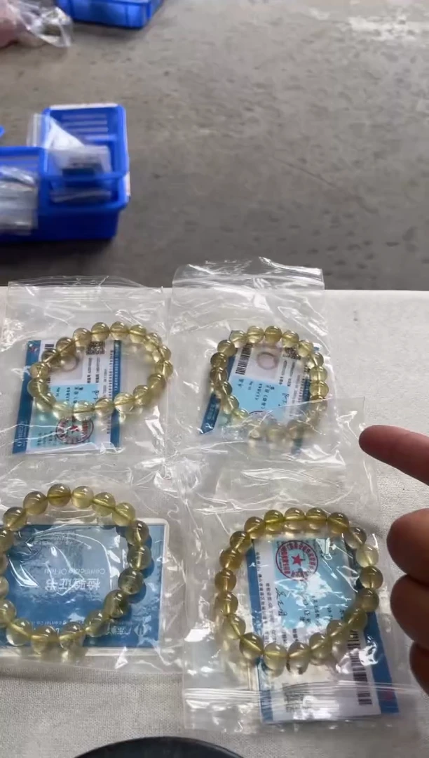 【闪购商品】黄晶手串未镶嵌天然黄水晶手串多样性发一