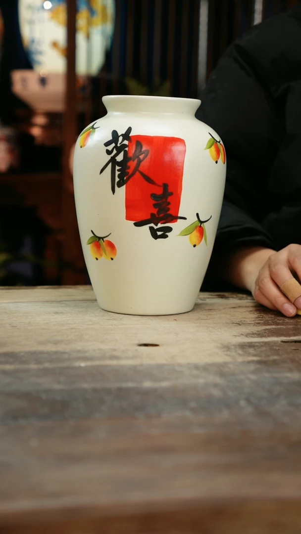 【闪购商品】瓷片景德镇纯手工釉下彩精品花瓶