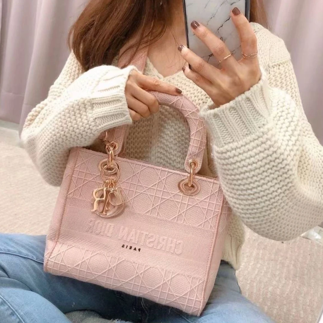 99新 DIOR/迪奥 坤球奢选迪奥五格刺绣戴妃包