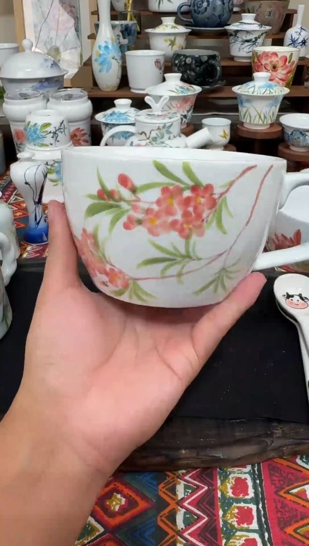 杯子陶瓷景德镇高温釉下陶瓷