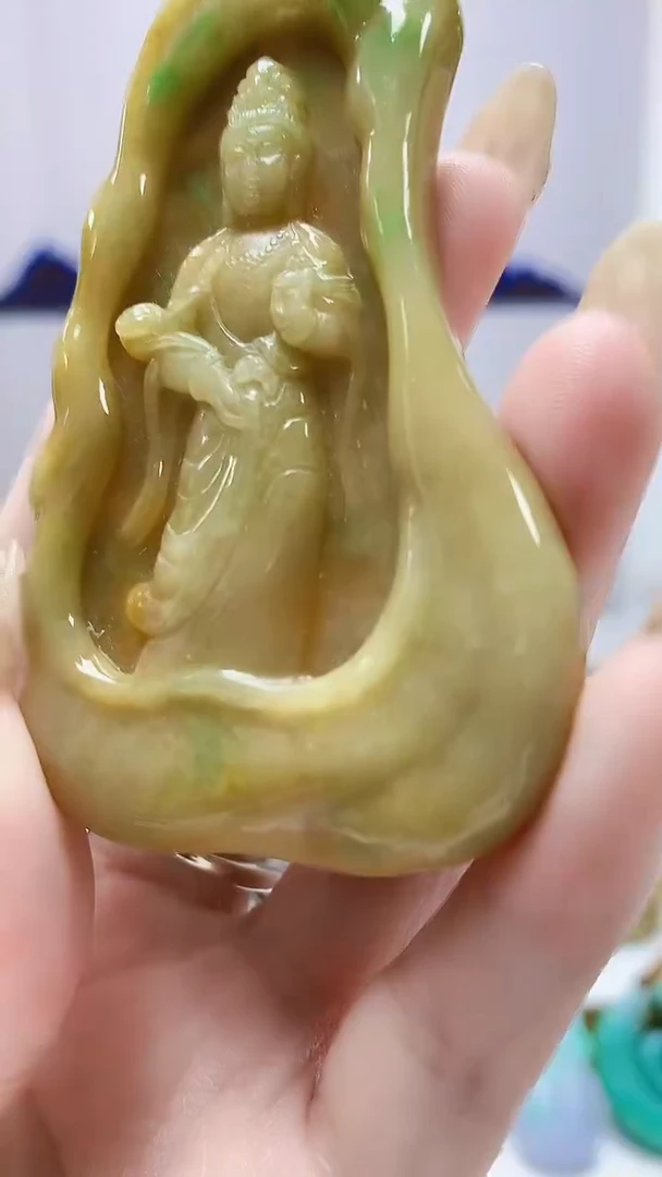 未镶嵌定制翡翠4917DD-毛货挂件105