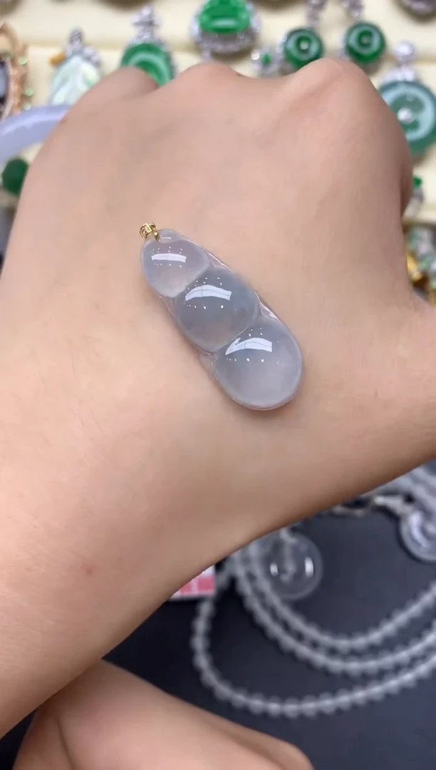 颈饰18K金镶嵌翡翠178-中国好珍宝