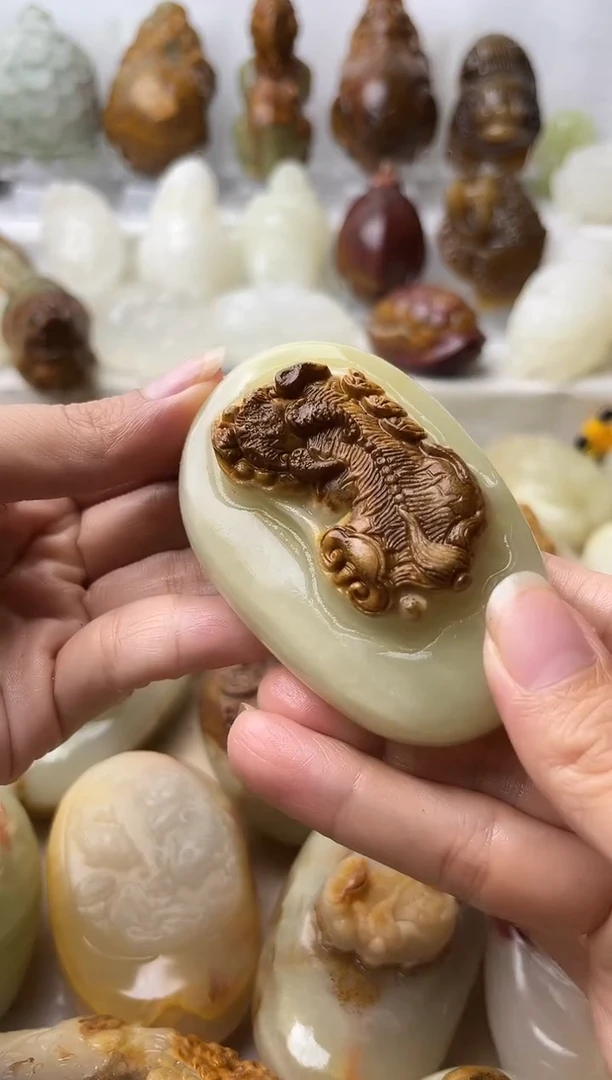 石材方解石棉纹正常不退换貔貅