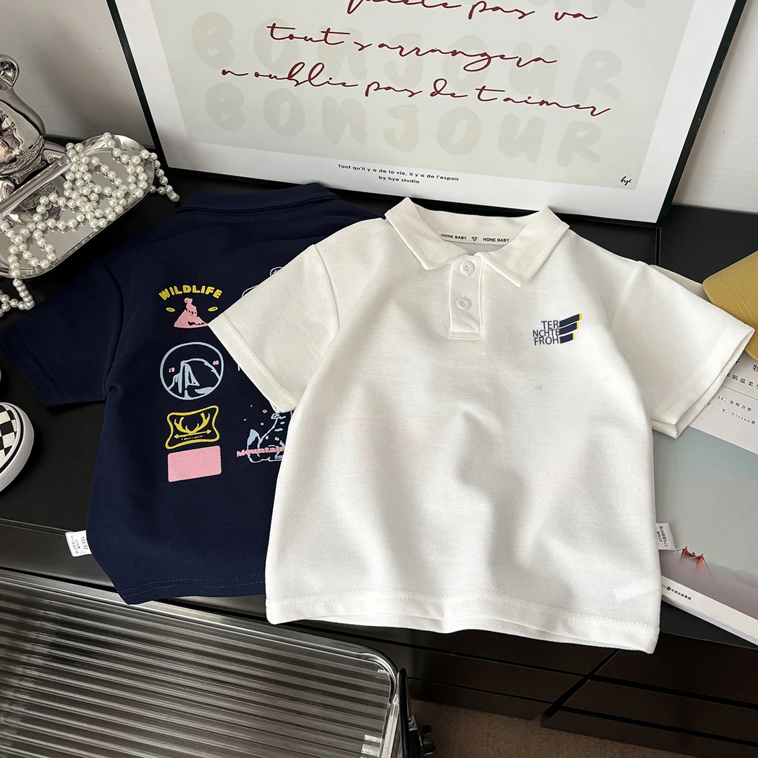 2025新款儿童POLO衫夏季男女宝夏装潮童韩版百搭时尚童装夏款短袖