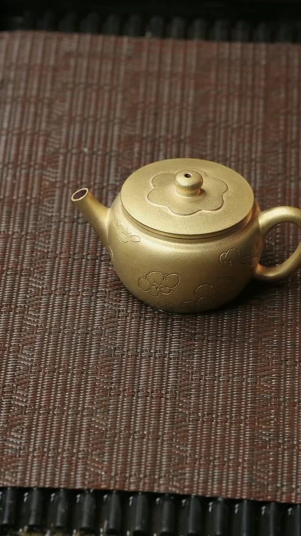 【闪购商品】紫砂茶壶五堂 金壶-莲意-曼陀版