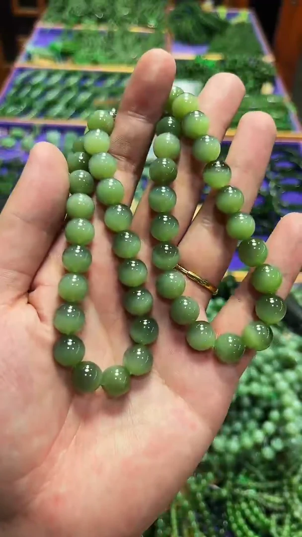 和田玉未镶嵌项链俄料猫眼项链卡10