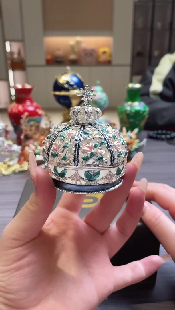 摆件七宝烧珐琅彩首饰盒
