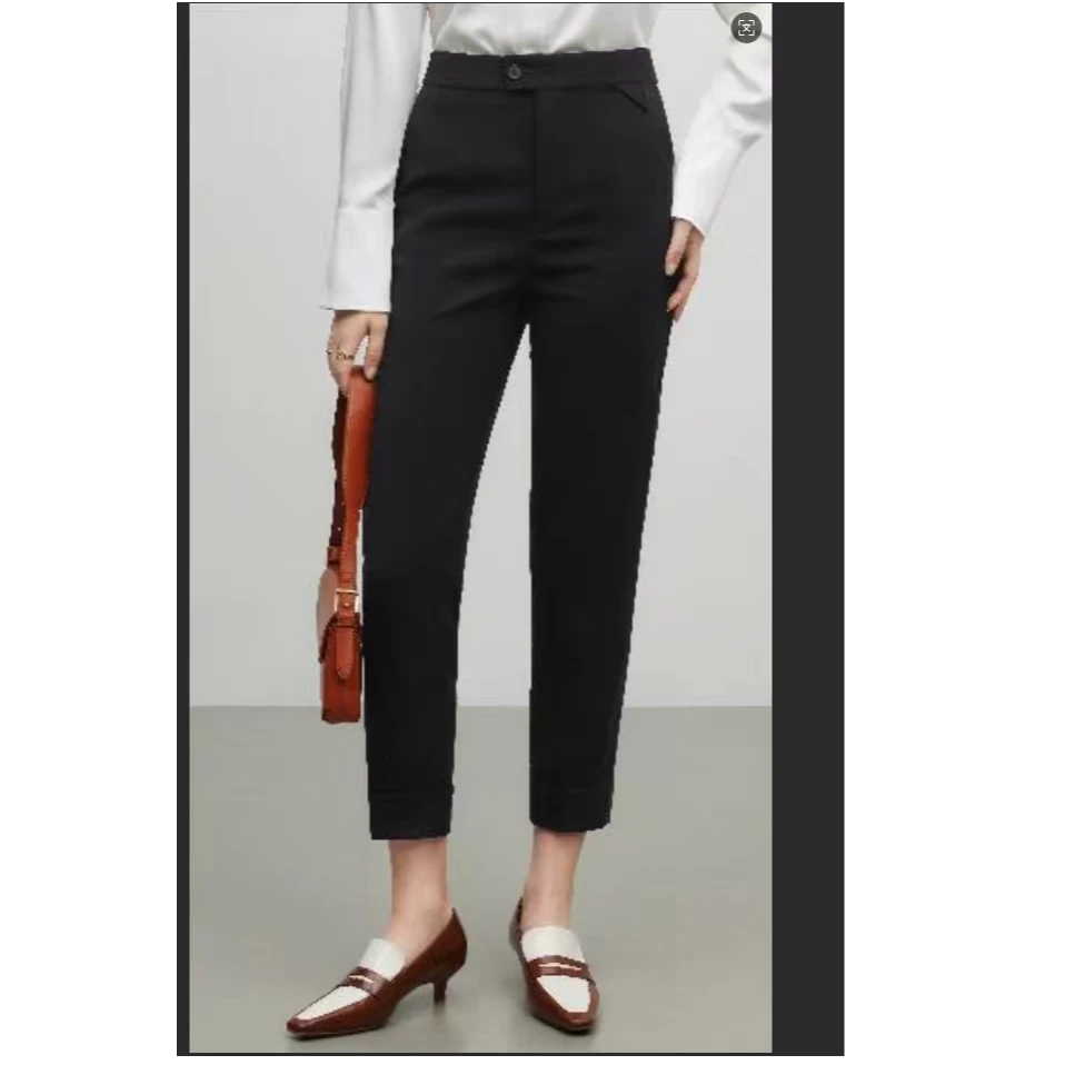 【众心专属】百搭秋季高腰黑色春夏秋时尚休闲裤Y102301744