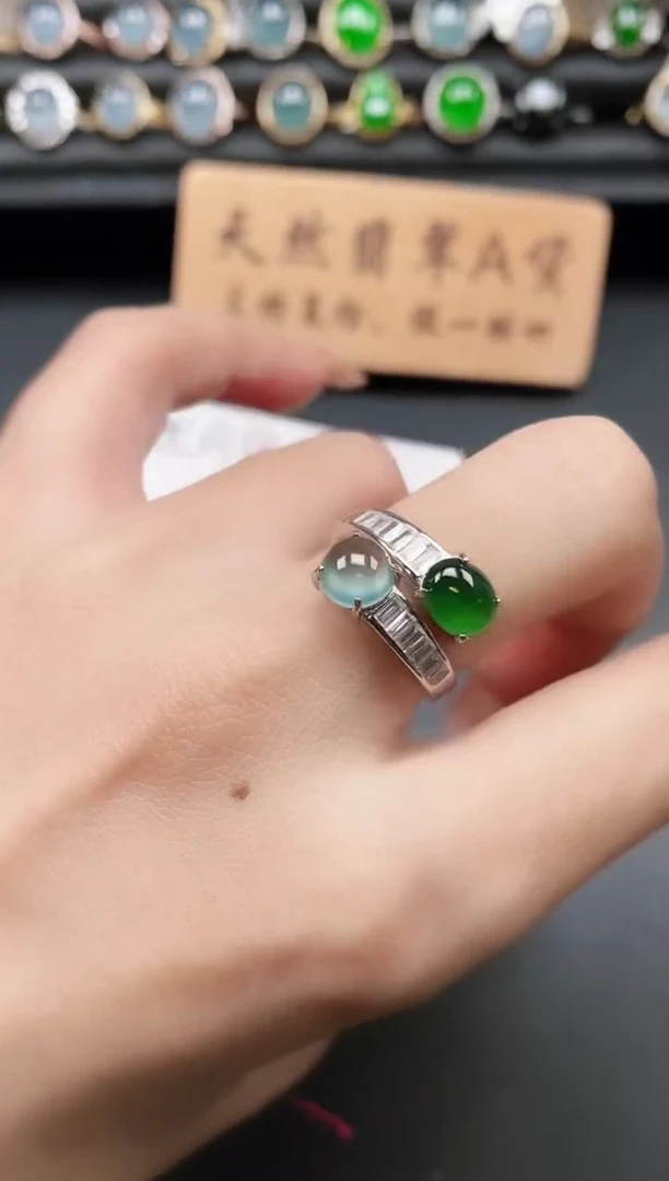 银S925镶嵌戒指翡翠1111