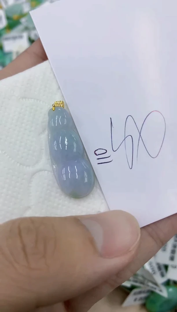 颈饰18K金镶嵌翡翠11111111111