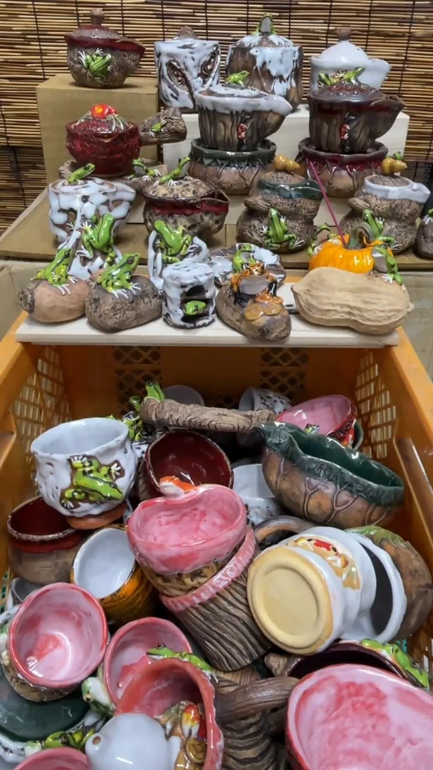 精美粗陶手工柴烧