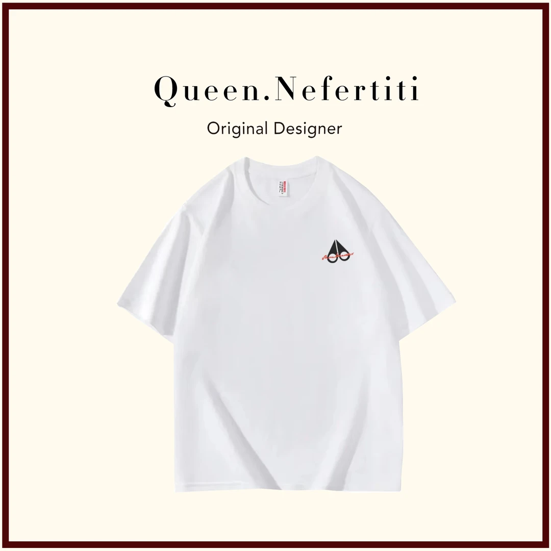 【刺绣】夏季时尚宽松潮流春夏卡通圆领设计感短袖-纯棉剪刀