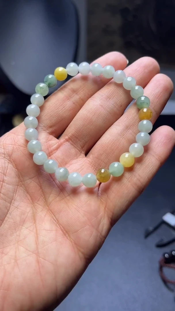 未镶嵌手链翡翠珠串