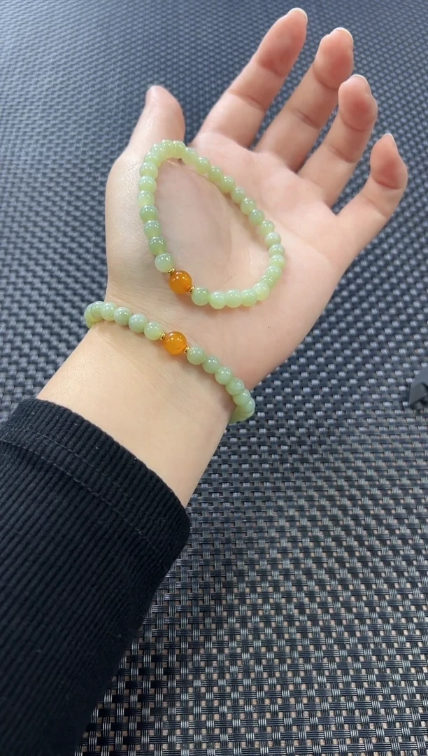 【闪购商品】和田玉手串合金晴水diy手串约6mm+（多样性发一件）