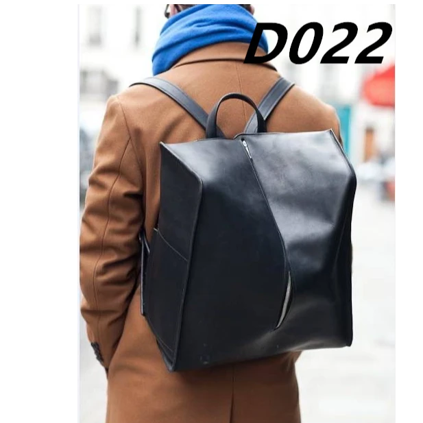 [编码D022】复古韩式软面包盖拉链个性多功能户外男士双肩包光面时