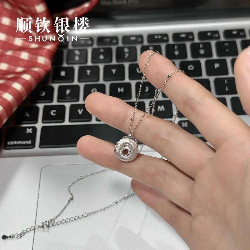 顺钦银楼 坠链均925银 【眠溪项链】S925银轻奢时尚百搭女生项链
