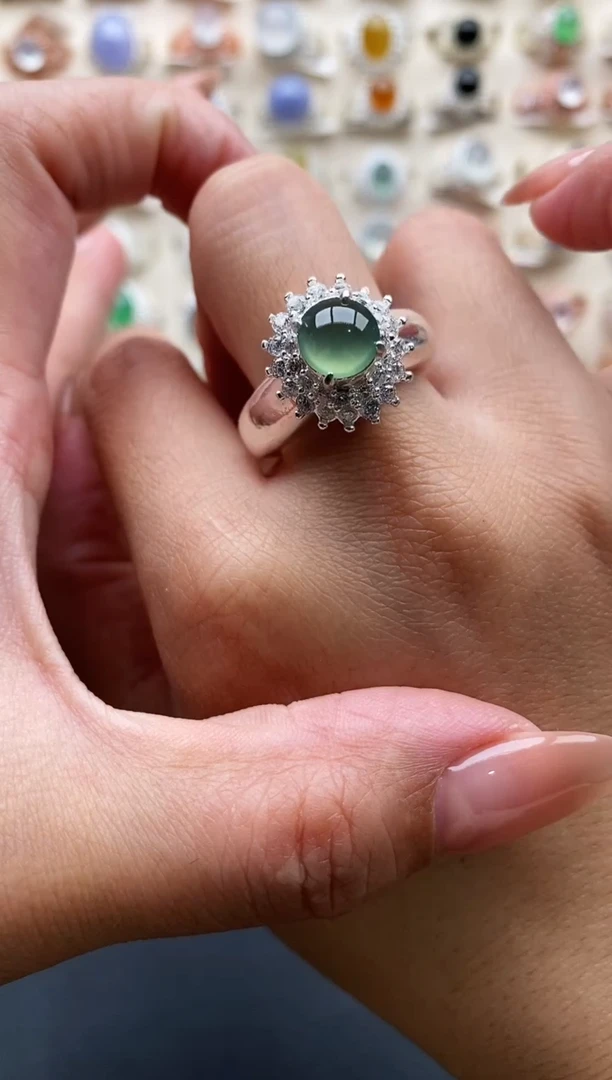 未镶嵌戒指翡翠缅甸天然A货翡翠22  3-4