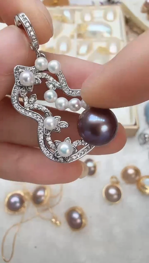 颈饰未镶嵌淡水珍珠紫色葫芦