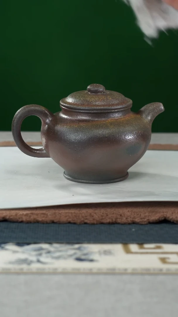 茶杯紫砂古**缘天青柴烧掇只