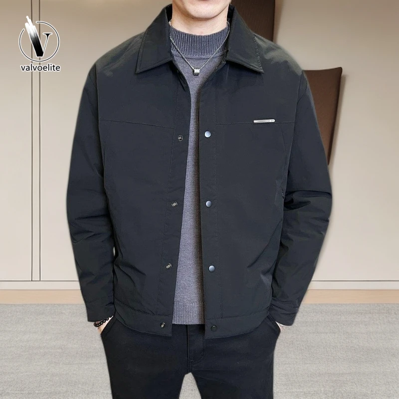VALVOELITE轻薄羽绒服男款秋冬季新款潮流衬衫式夹克保暖外套