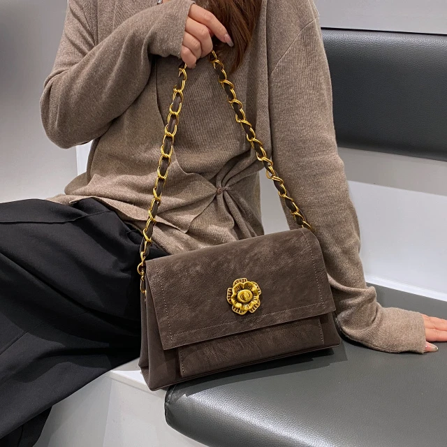 佑一【工厂直销】SKL-5882-咖啡色轻奢时尚百搭气质女包