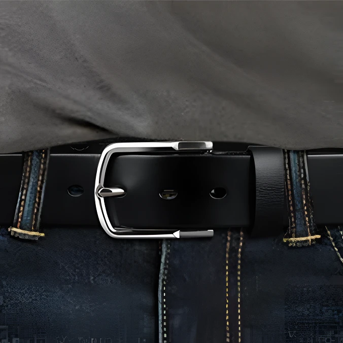 工匠旦旦针扣外穿不锈钢头层牛皮腰带皮带男真皮裤带裤腰带GZ09
