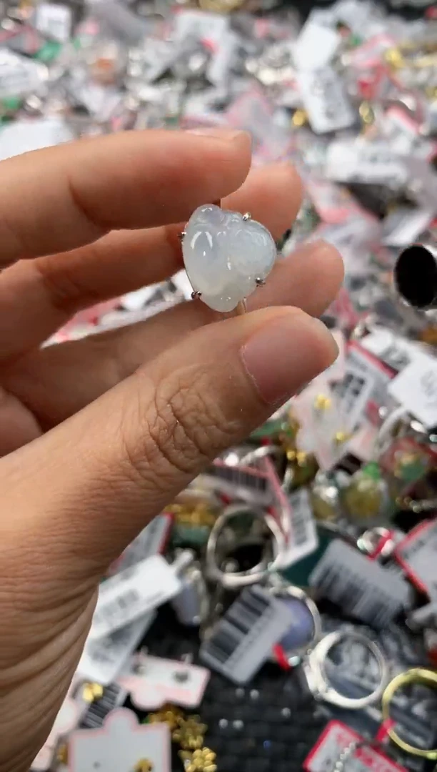 银S925镶嵌戒指翡翠1111-----1