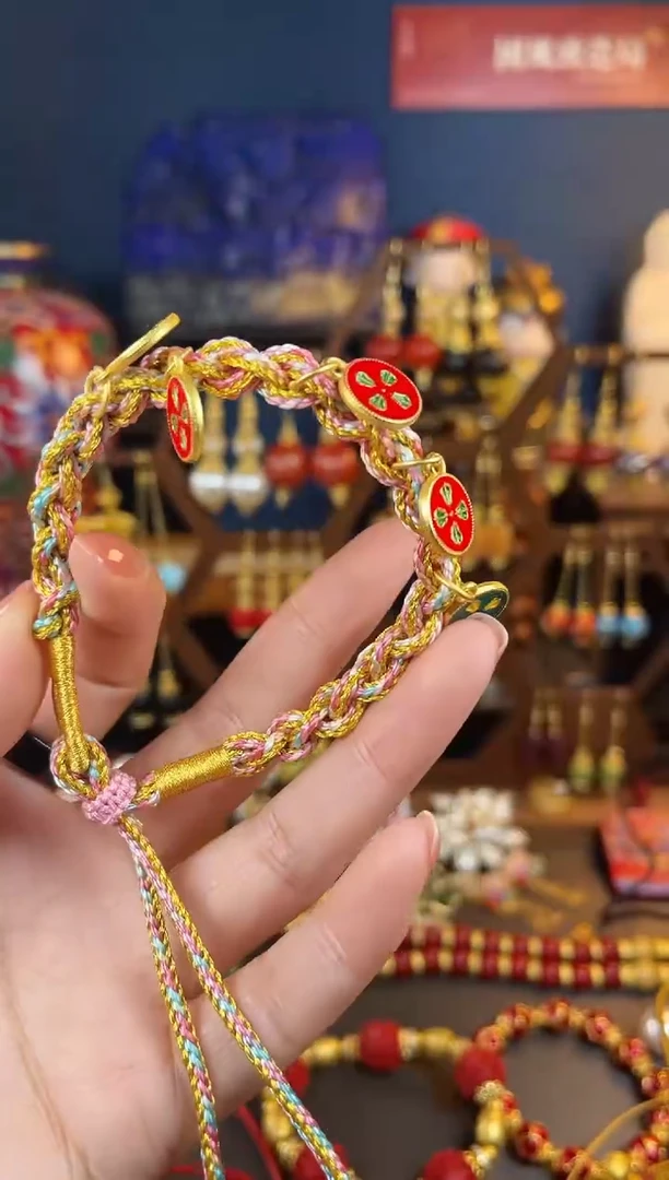 【闪购商品】红色珐琅景泰蓝手串