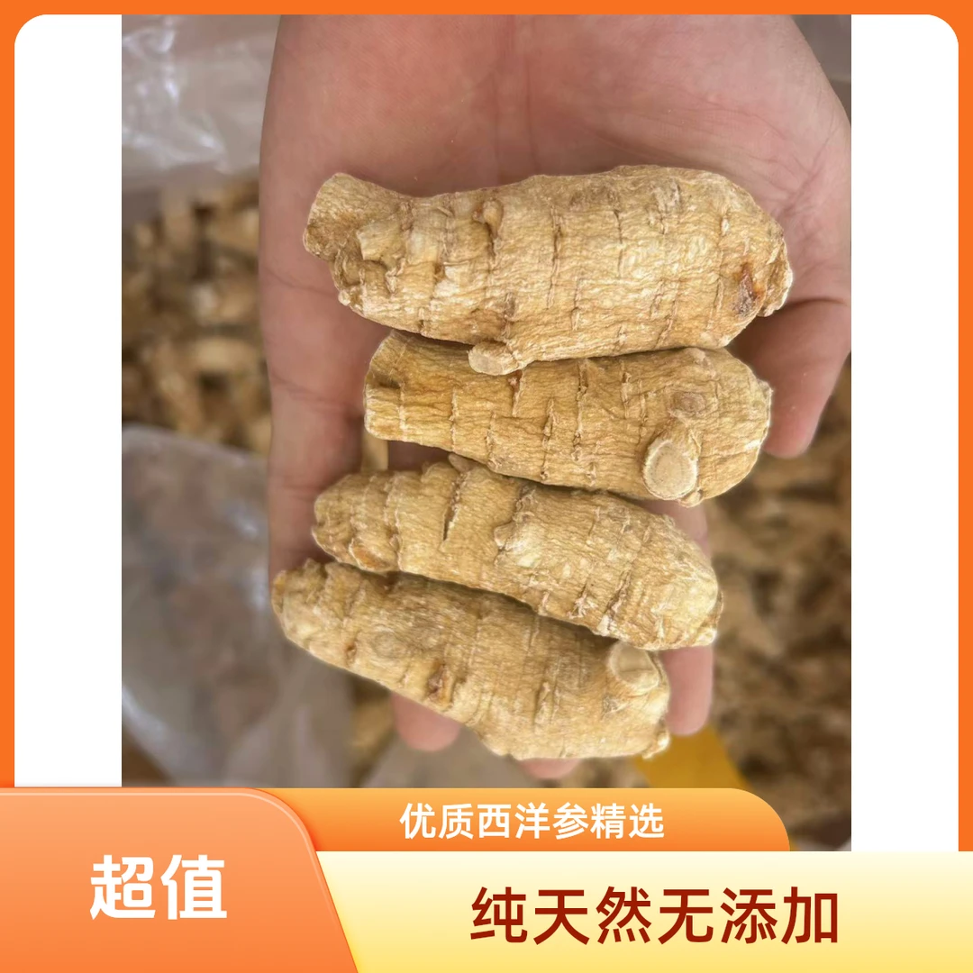 35克高品质精选足龄西洋参参头纹路清晰参味浓可煲汤泡水个头