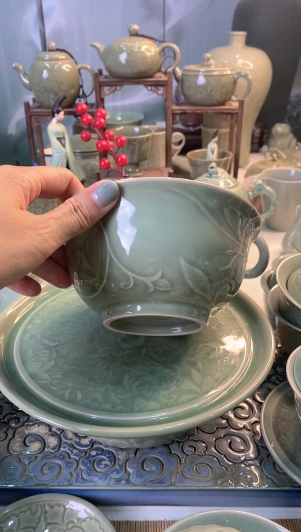 耀州窑5.5英寸玉兰碗b000022】4个