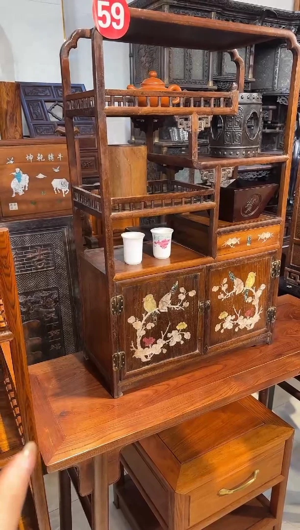 【闪购商品】木木艺缅花镶嵌博古柜1880.888