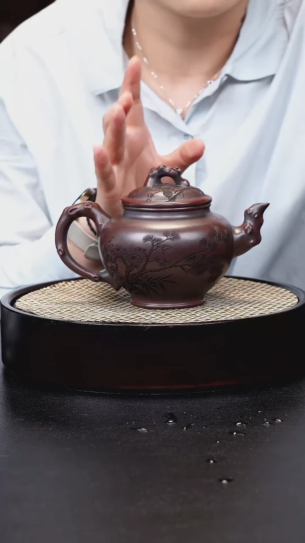 茶壶紫砂紫砂铁血报春