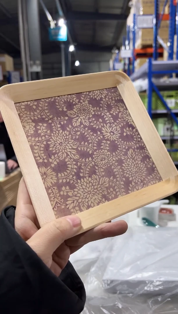 瓷??駿河型染膳正方·藤·メ-プル・紫根