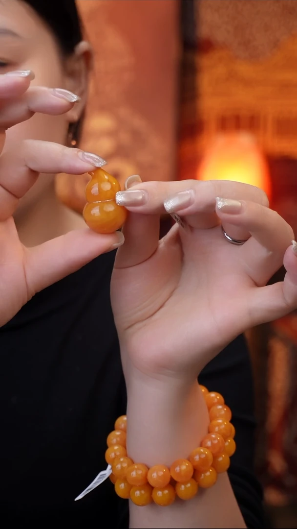 琥珀吊坠(不含链)未镶嵌天然琥珀蜜蜡葫芦吊坠