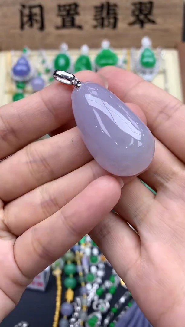 翡翠18K金镶嵌颈饰448-春日珠宝