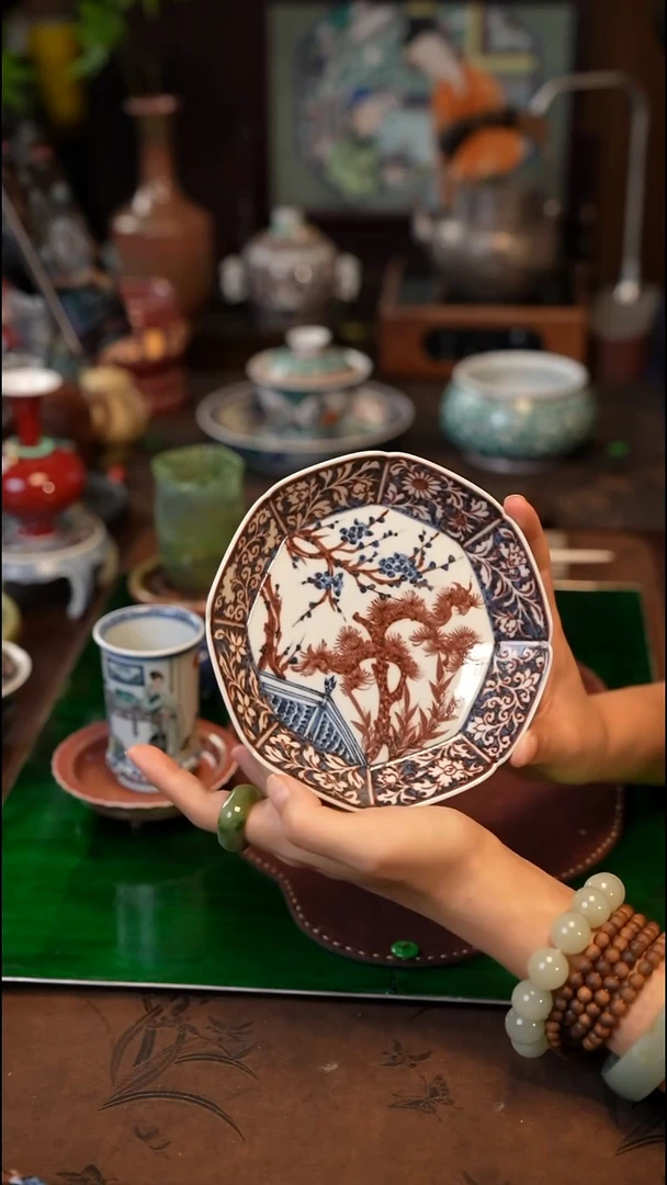 正萌堂松竹梅壶承 景德镇陶瓷