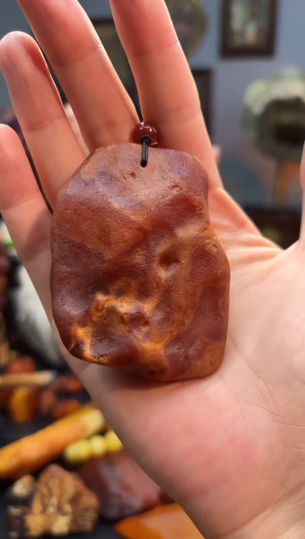 琥珀颈饰未镶嵌吊坠