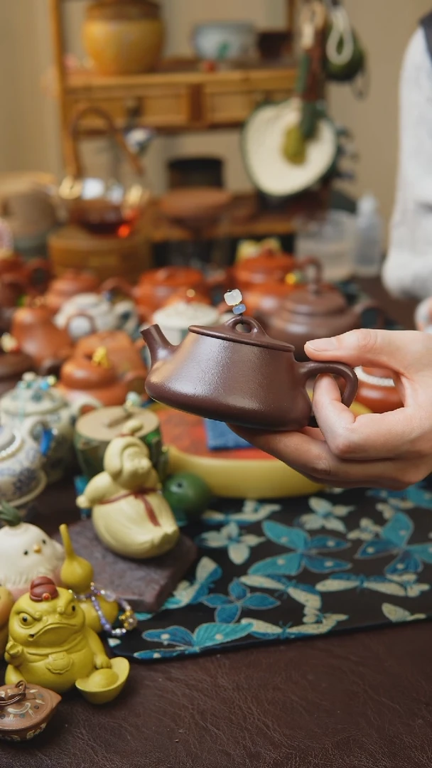 【闪购商品】紫砂茶壶石瓢天青泥368