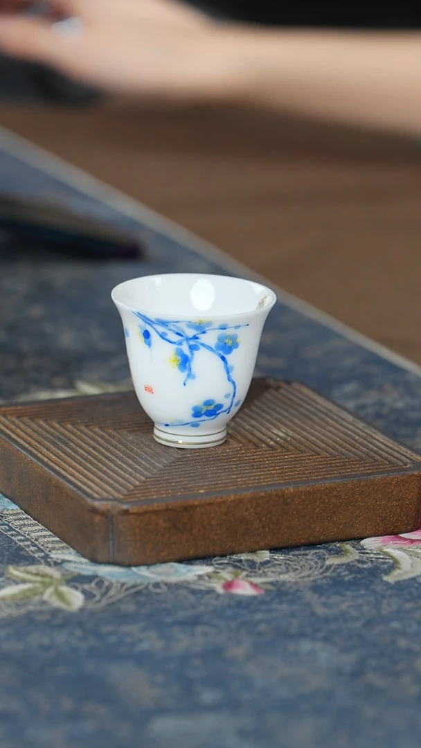 【闪购商品】【冰种梅花杯】【12西泠礼盒】