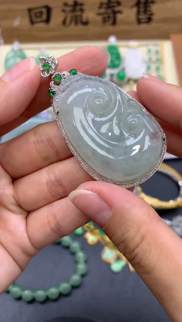 【闪购商品】翡翠颈饰18K金镶嵌382-中国好珍宝