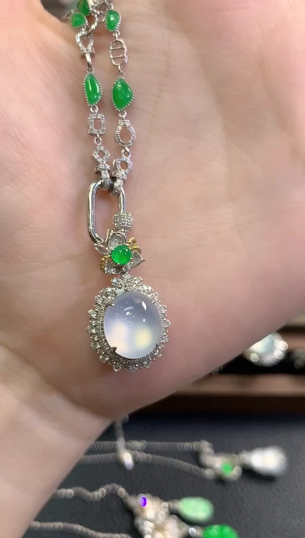 套链18K金镶嵌翡翠秋日珠宝W8