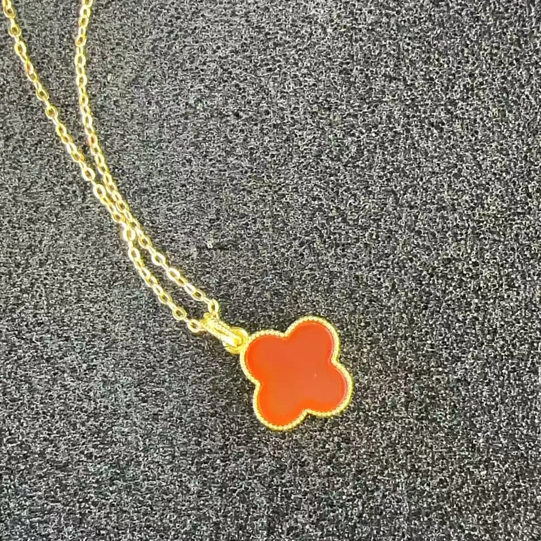 【小米专属】幸运满满四叶草玉髓合金镶嵌吊坠赠链【YPN646】