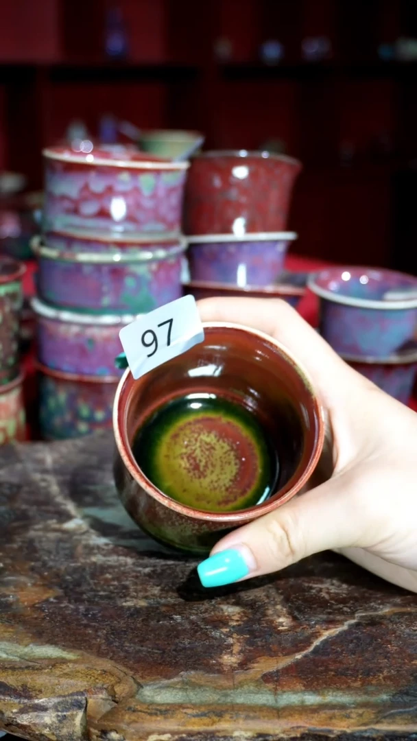 摆件精品窑变钧瓷茶器