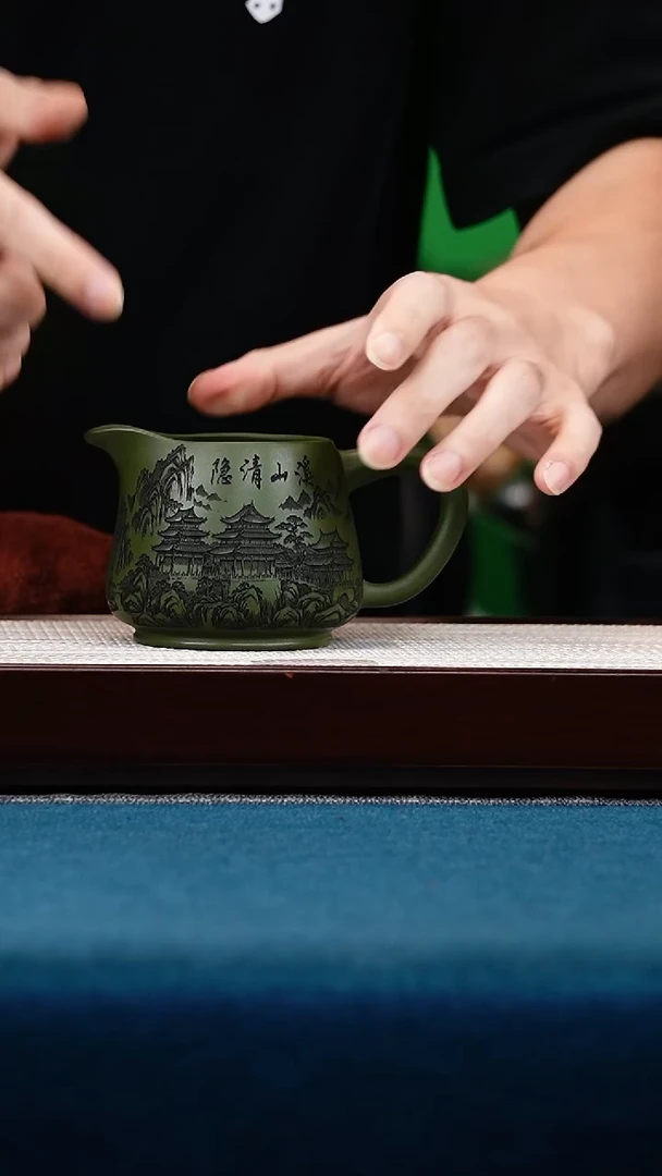 茶壶紫砂绿泥公道杯